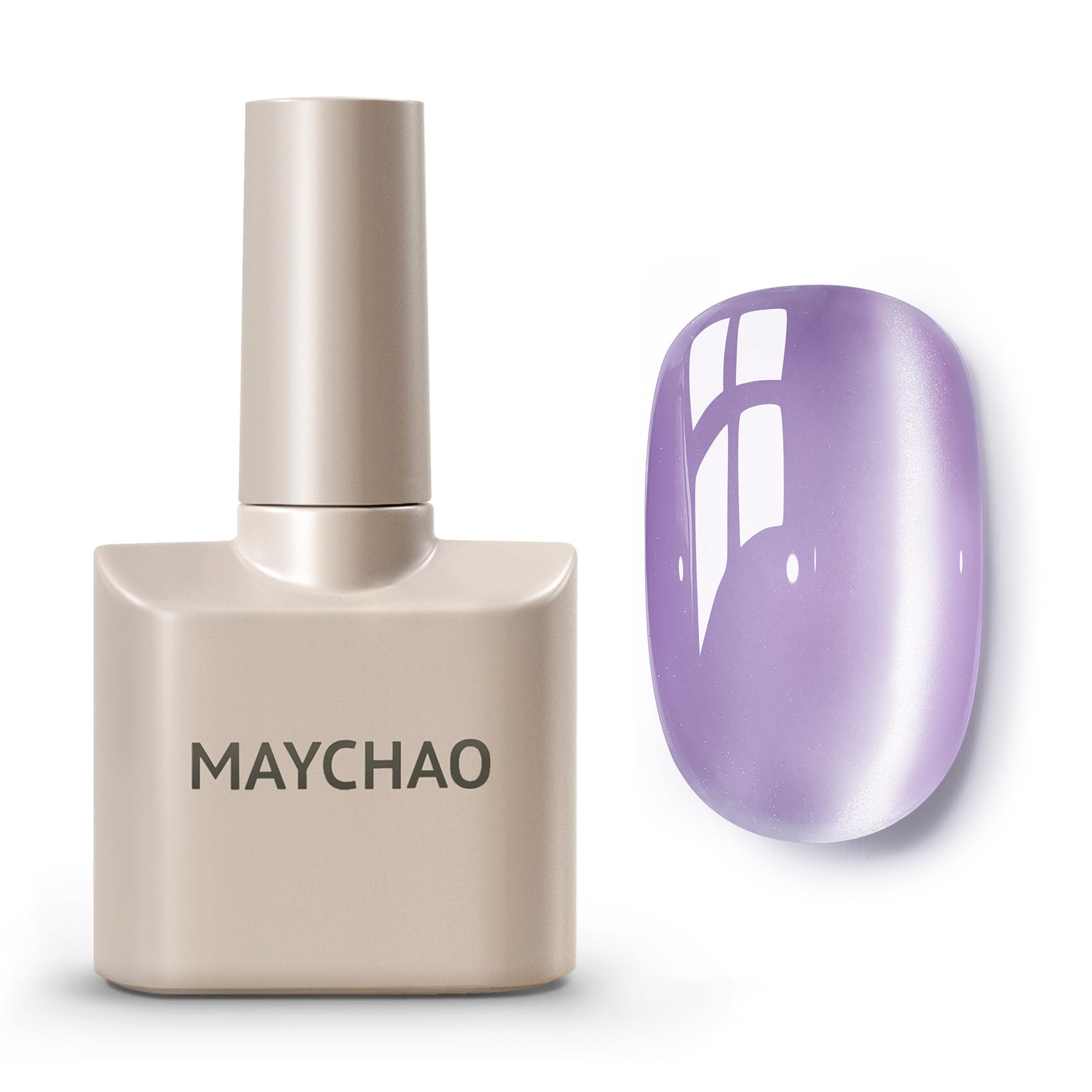 MAYCHAO front bottle Glassy Lilac showing glossy finish and color depth