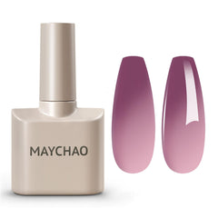 MAYCHAO front bottle showing indigo-coral polish and color-change benefit