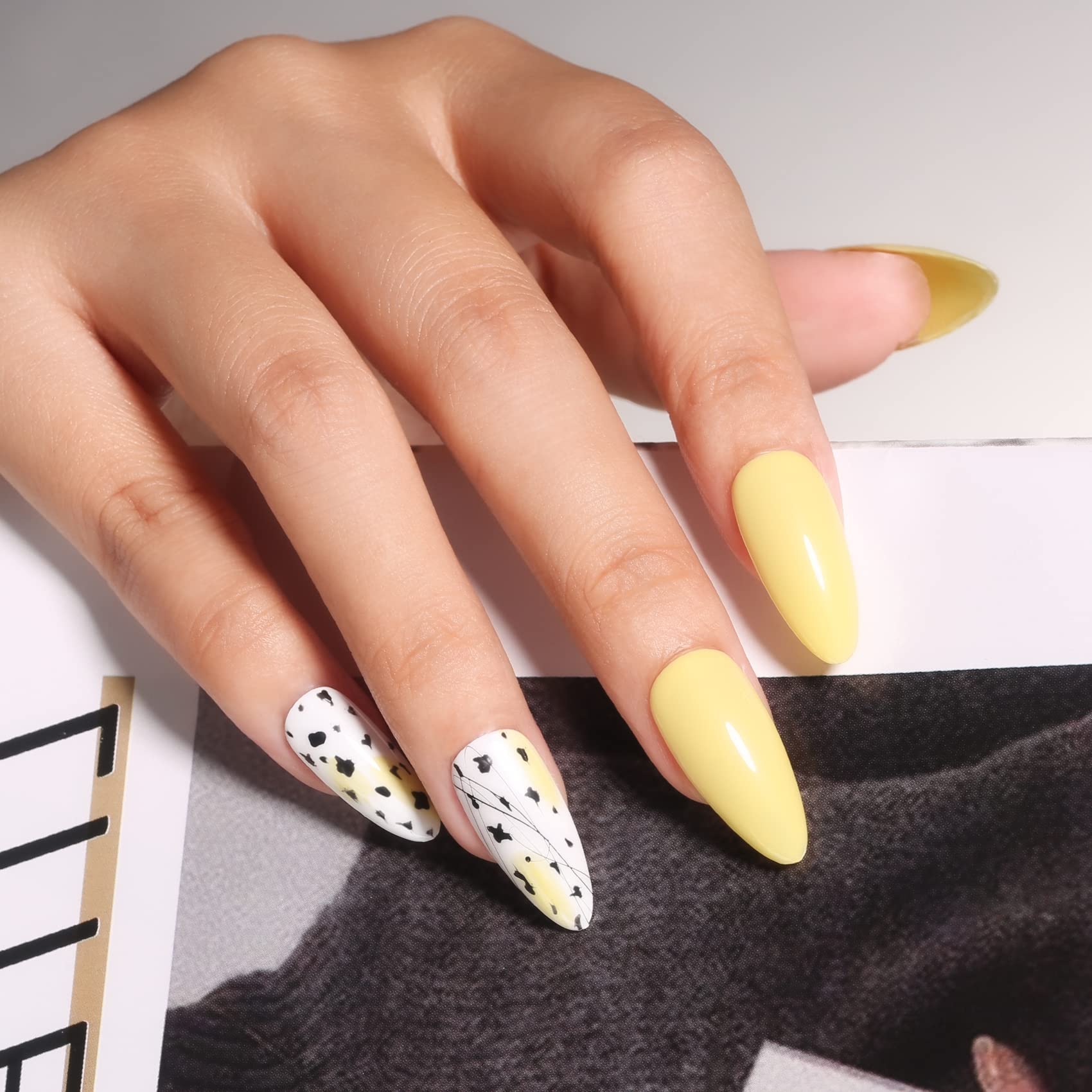 MAYCHAO on hand model nails demonstrating vibrant finish and professional-looking shine