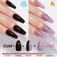 MAYCHAO on fingernails displaying visible temperature change for eye-catching results