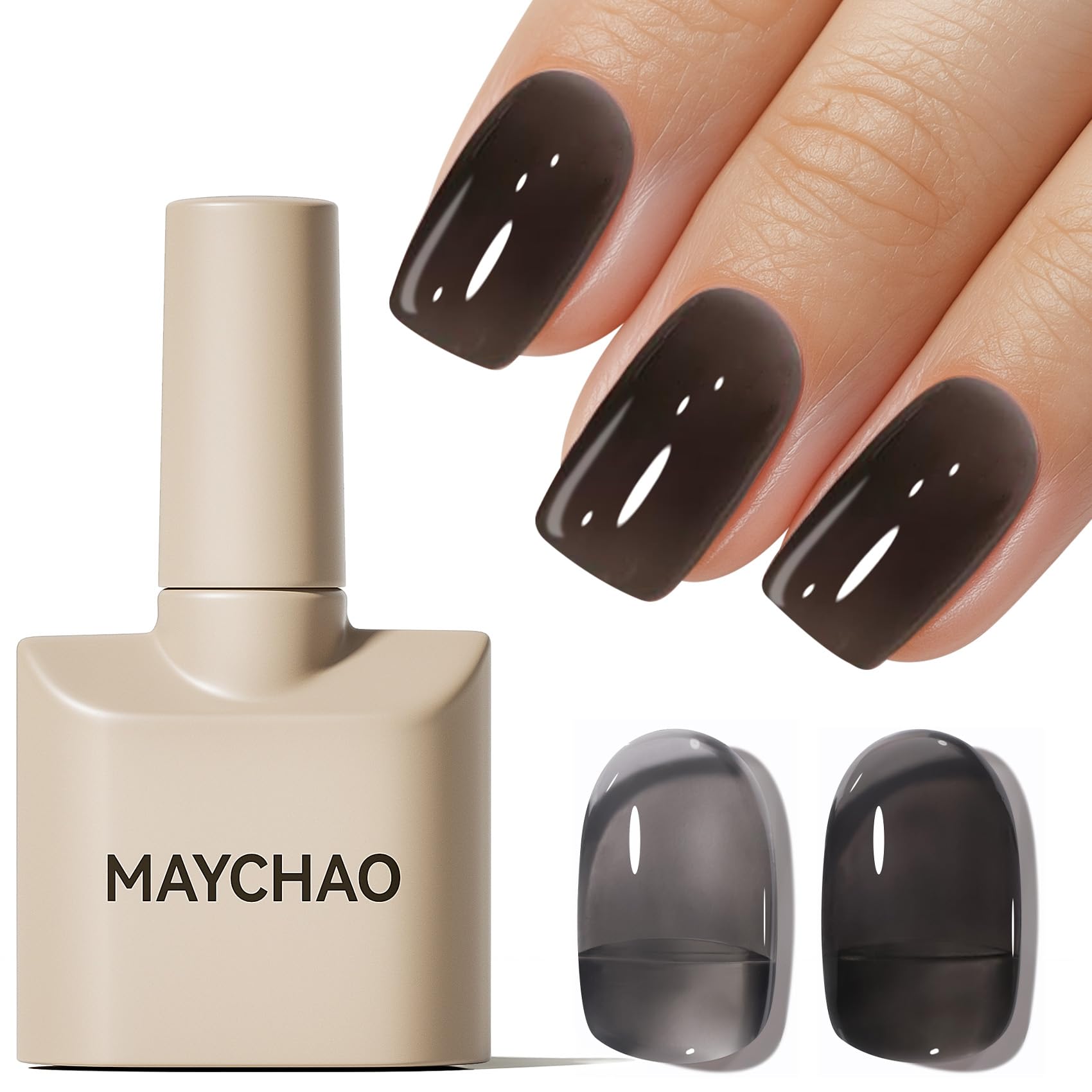MAYCHAO multi-coat swatches showing buildable opacity and depth