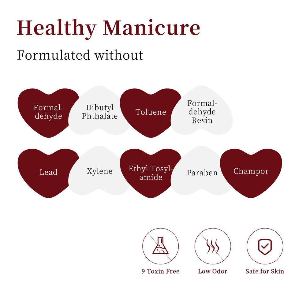 MAYCHAO label close-up listing 9-toxin-free ingredients for safer wear