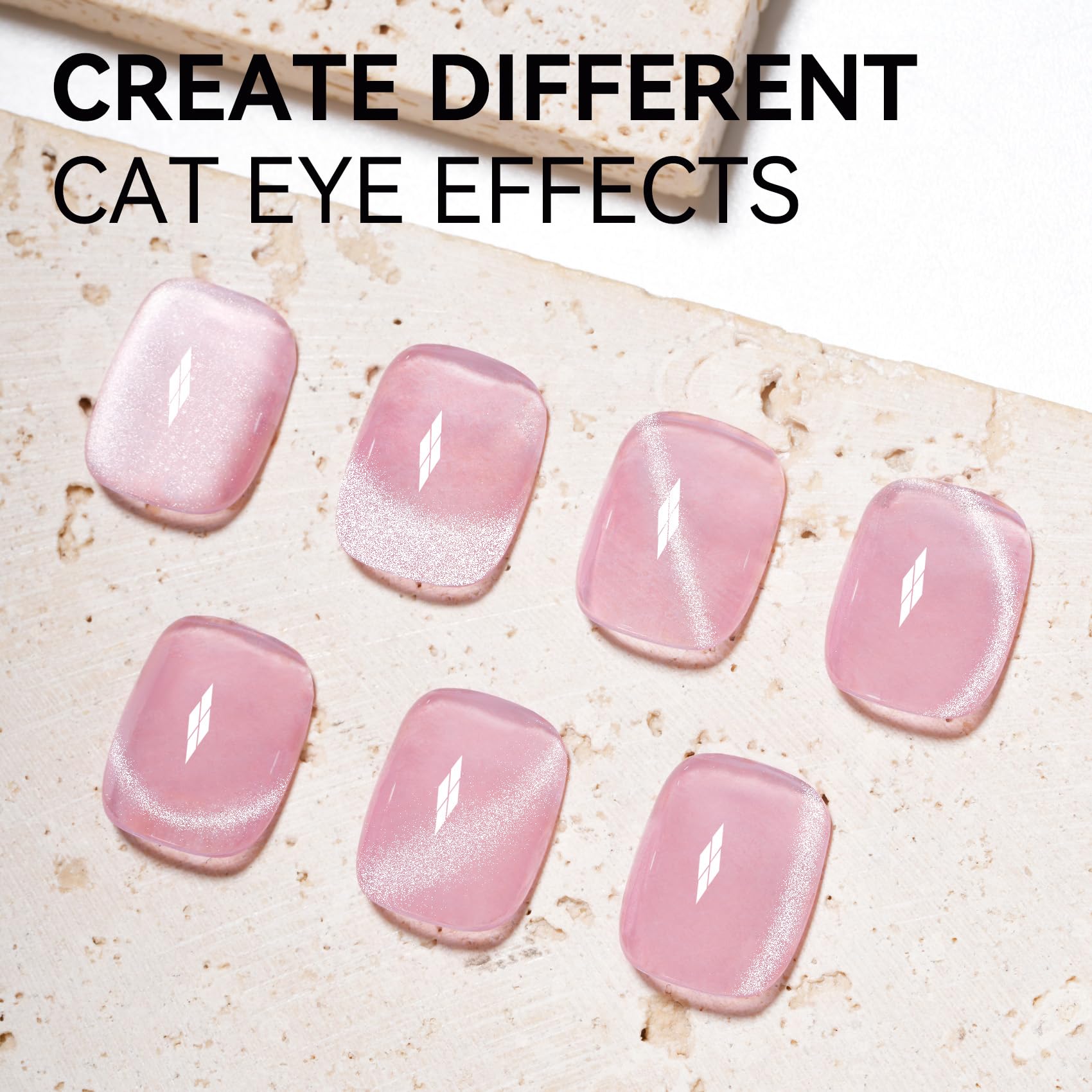MAYCHAO magnet creating holographic cat-eye line demonstrating effect control