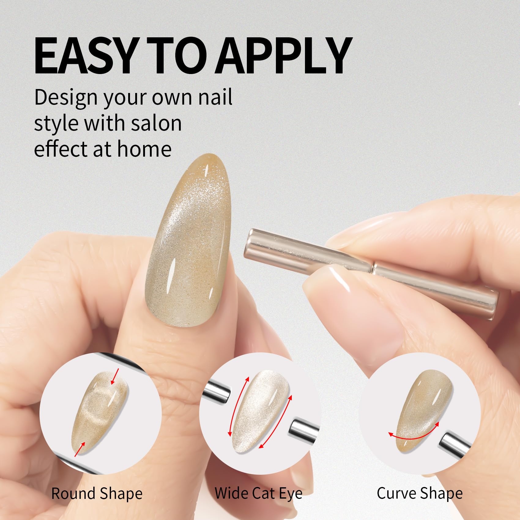 MAYCHAO cured nails reflecting light to show durable high-shine benefit