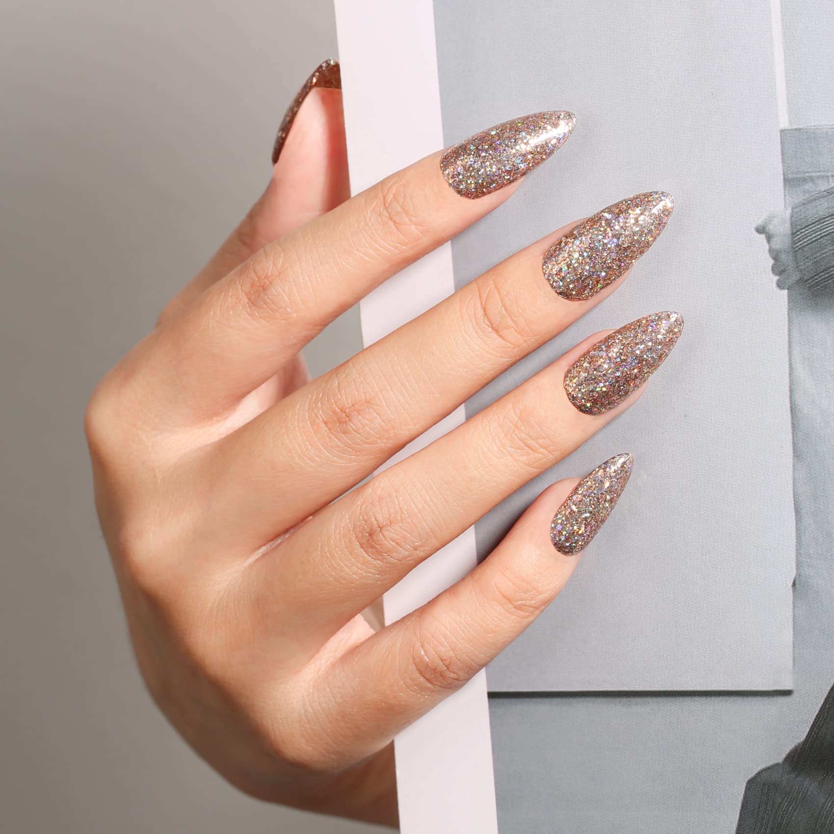 MAYCHAO nail curing under LED lamp showing fast, durable salon-quality cure