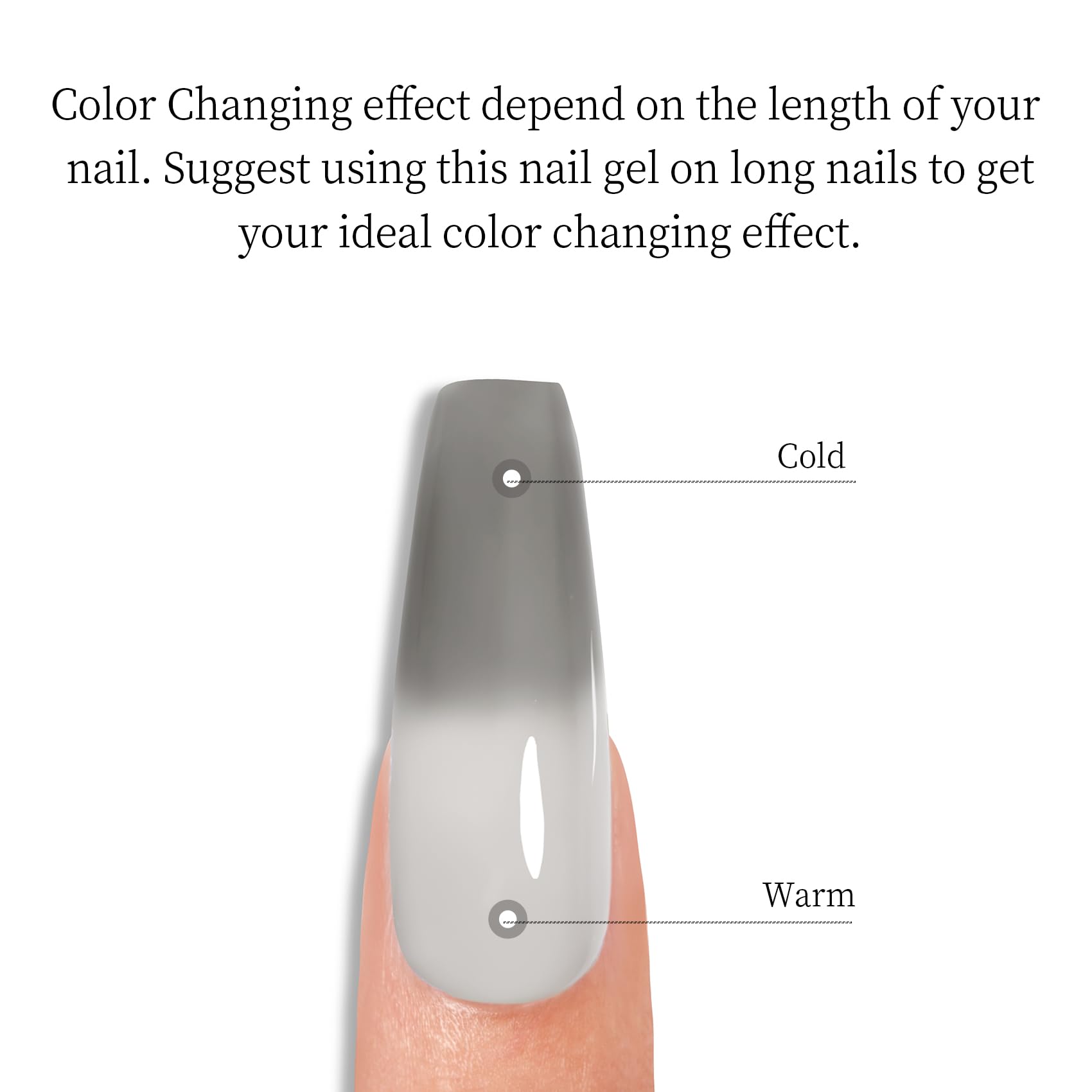 MAYCHAO nail swatches showing gradient shift between dark and light grey for visual effect