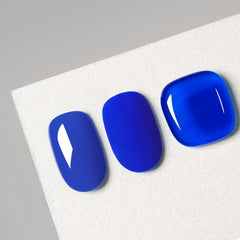 MAYCHAO close-up texture of cured neon blue surface showing glossy smoothness