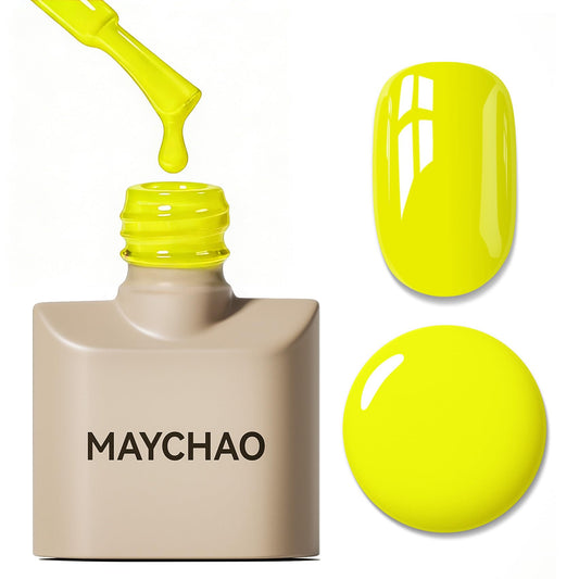 MAYCHAO front bottle bright neon yellow for vivid color