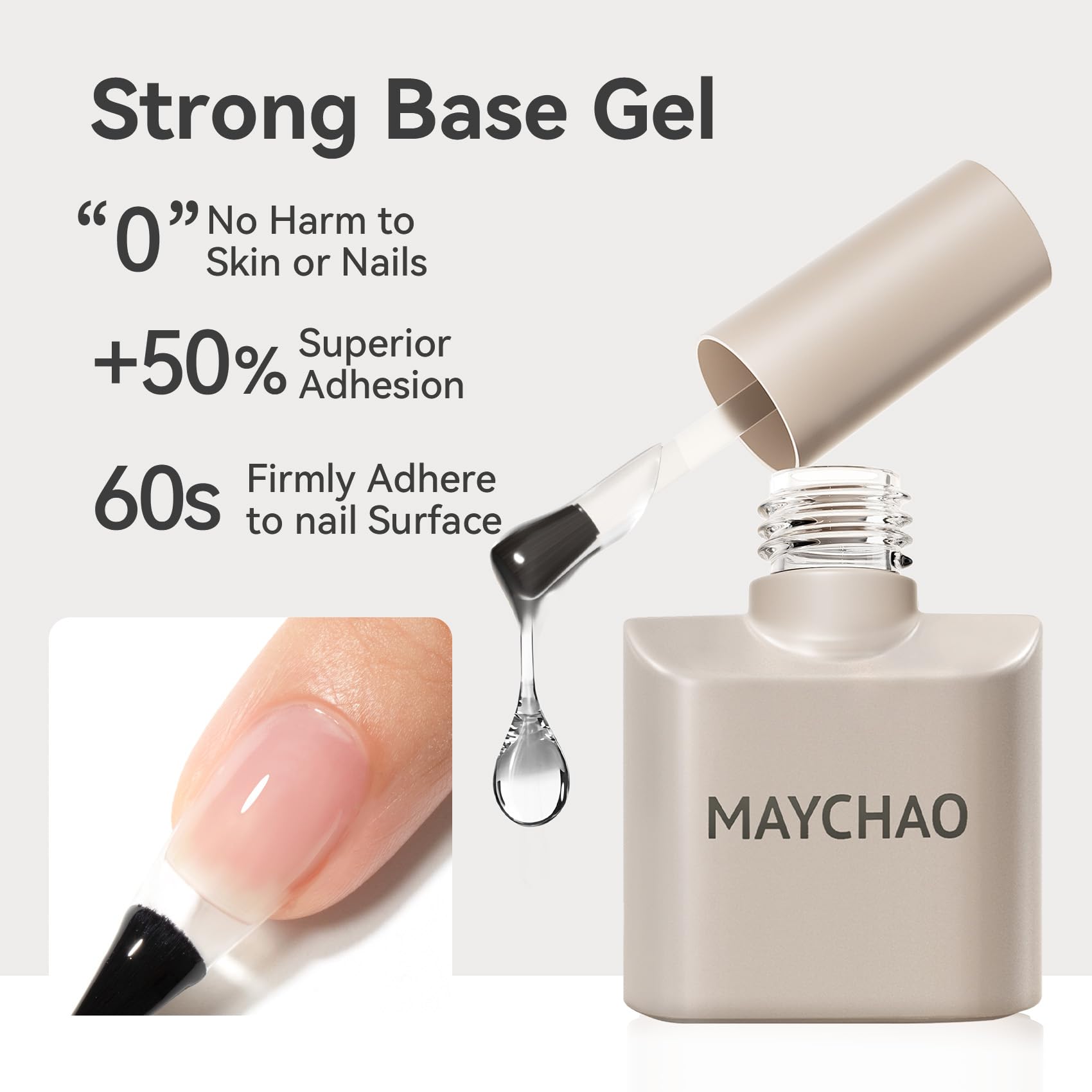 MAYCHAO no-wipe top coat cured glossy shine protecting against chips