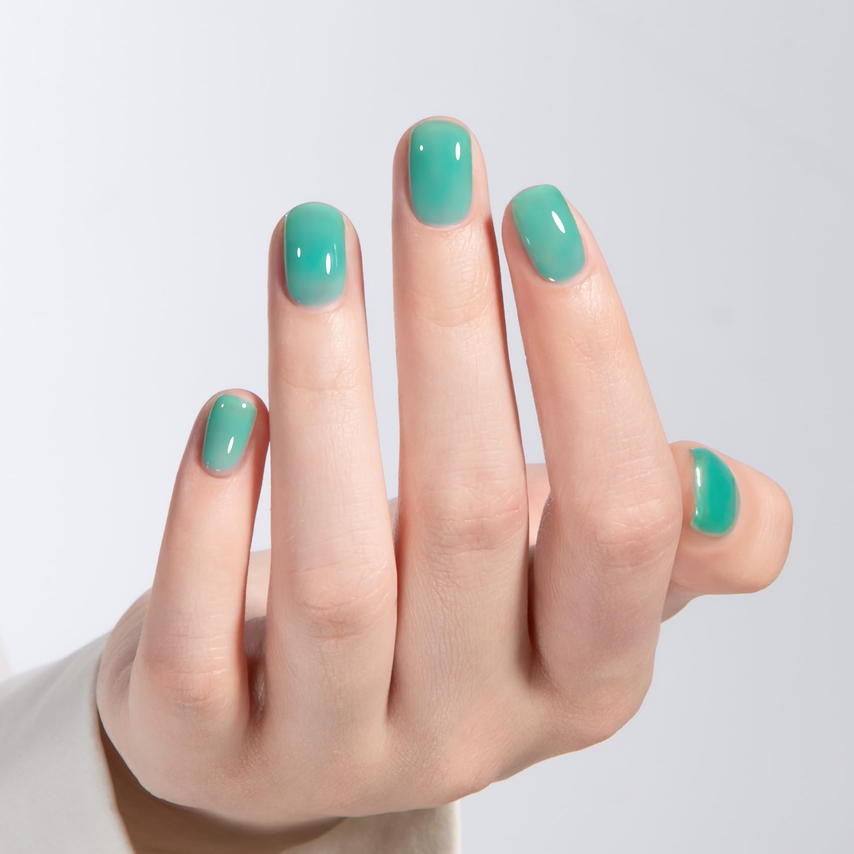 MAYCHAO open brush stroke of jelly gel demonstrating smooth application benefit