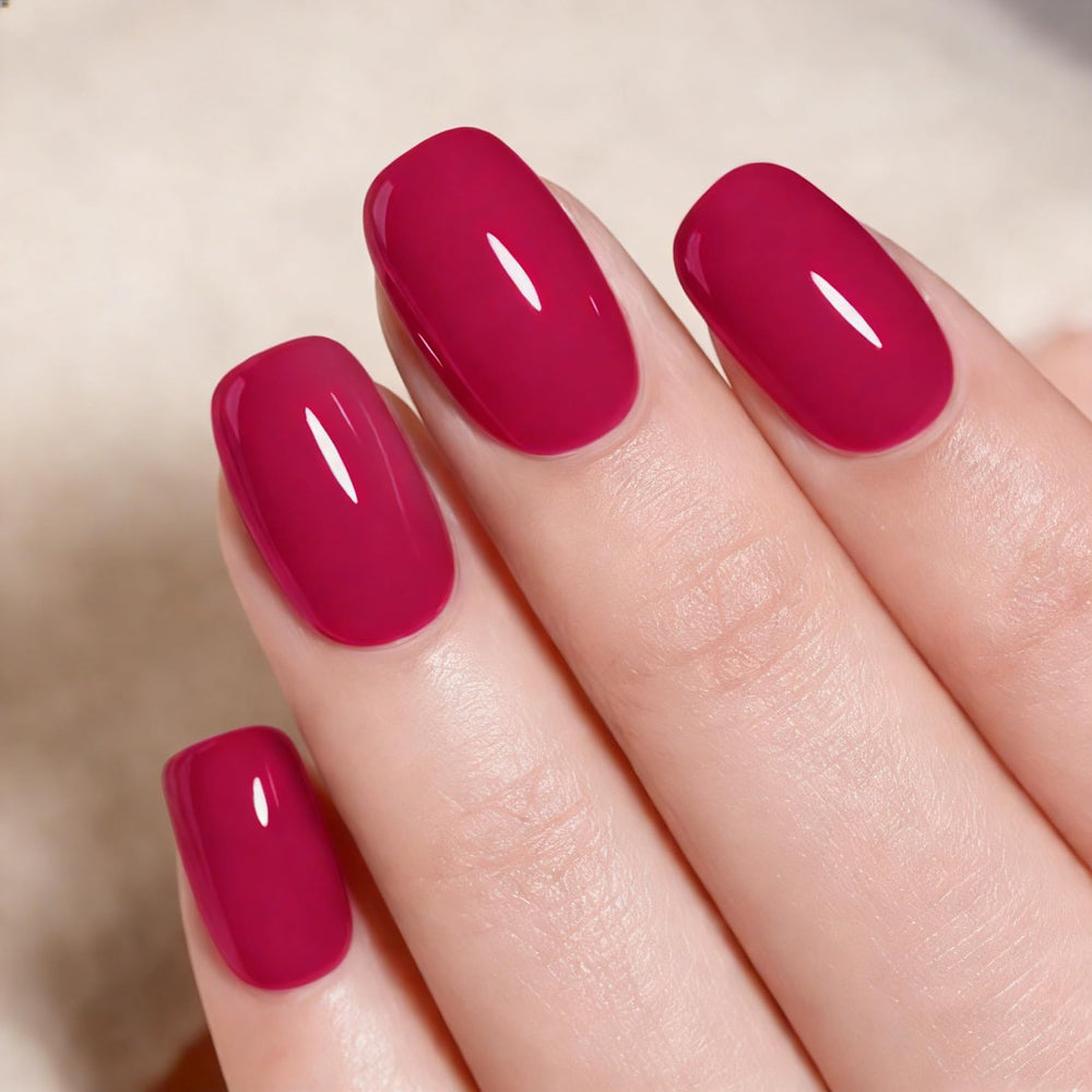 MAYCHAO close-up texture of gel polish, highlights glossy consistency