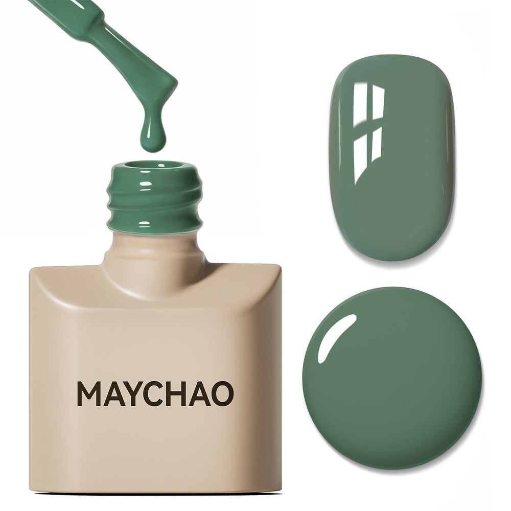 MAYCHAO sage green front packaging showing bottle and cap for easy identification
