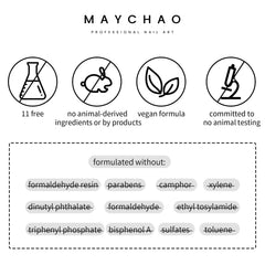 MAYCHAO bottle beside a coin showing 15ml scale for easy size comparison