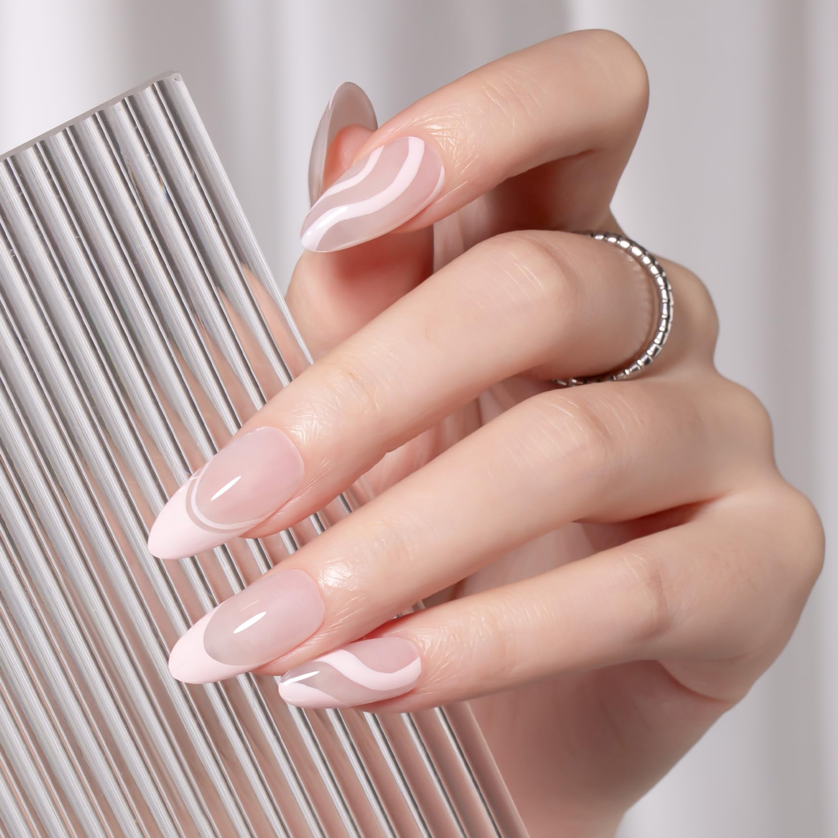 maychao demonstration stroke creating a perfect French tip for professional results
