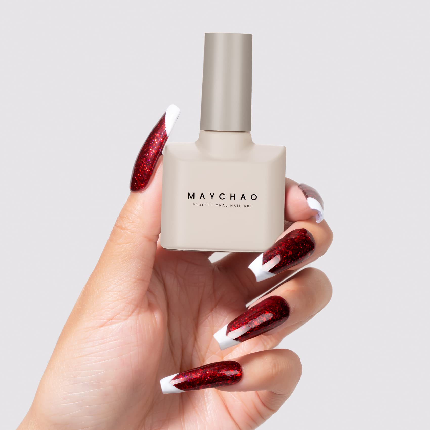 maychao brush stroke texture showing dense glitter for even application
