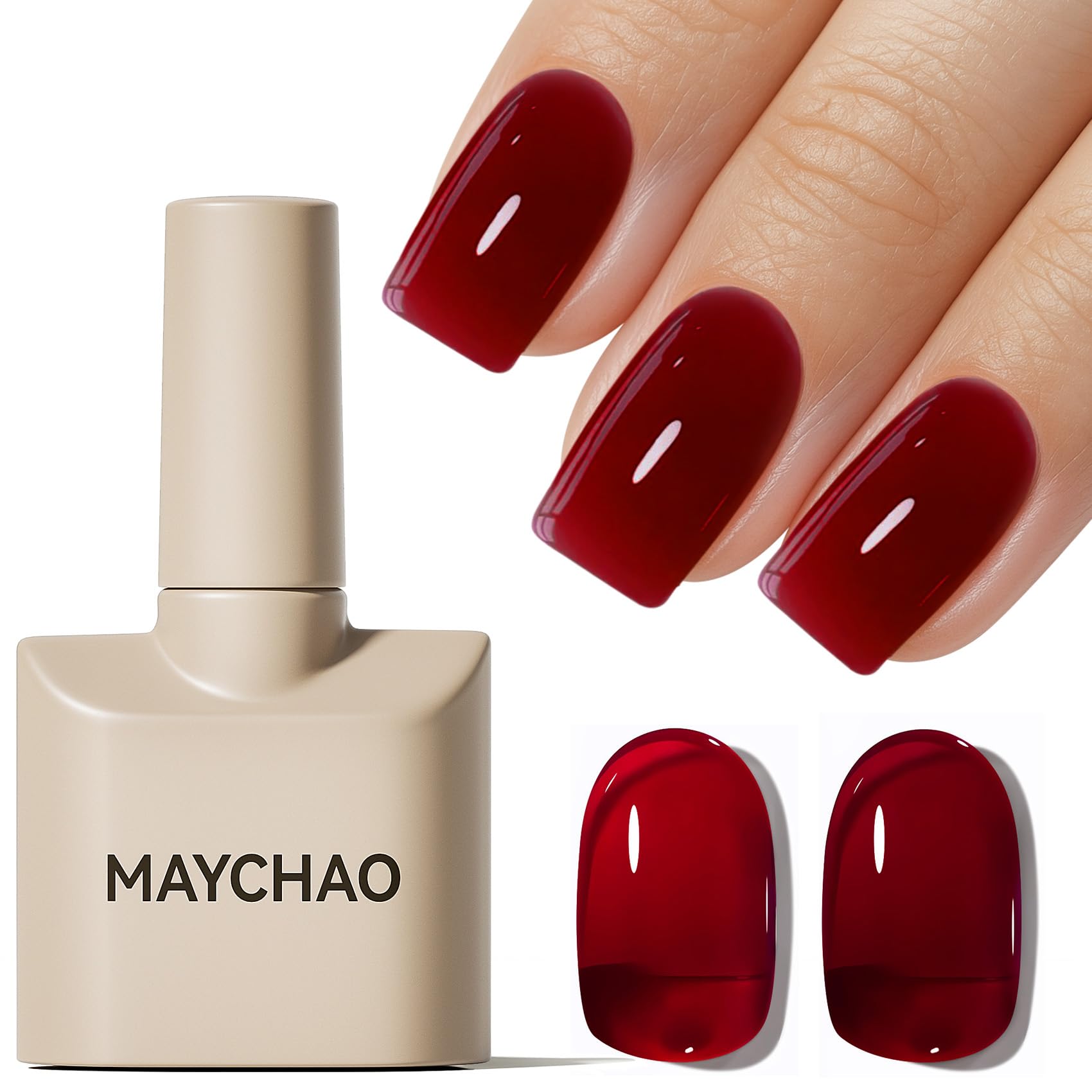 MAYCHAO bottle on a vanity styled for at-home salon appearance benefit