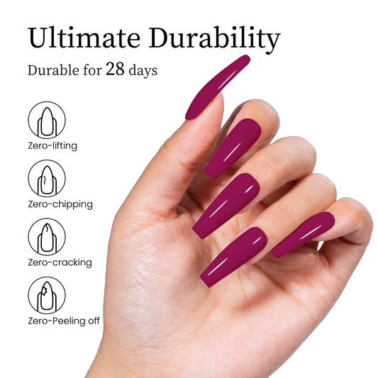MAYCHAO brush stroke of Viva Magenta showing smooth coverage benefit