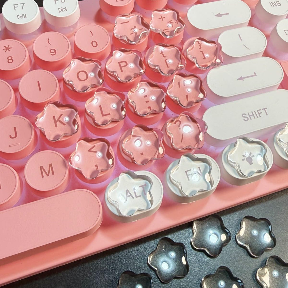 MayeBridge lifestyle desk setup with keycaps adding cute protection