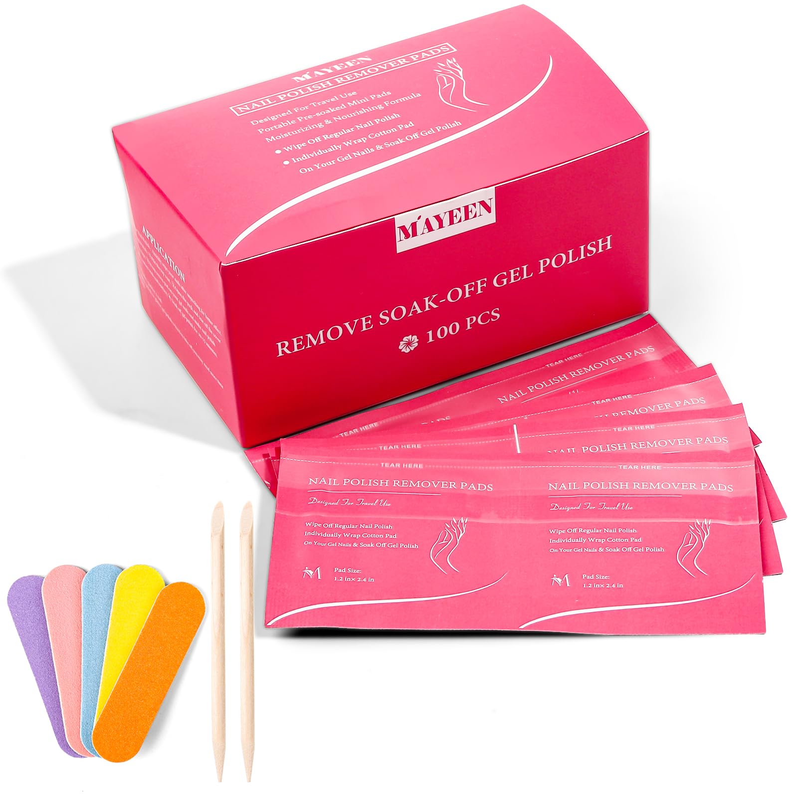 MAYEEN front packaging showing 100 individually wrapped pads and brand