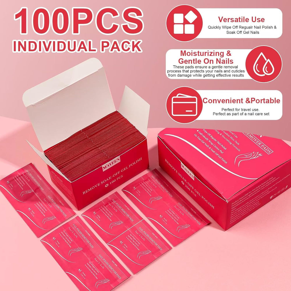 MAYEEN single foil sachet opened to show travel-safe sealed pad