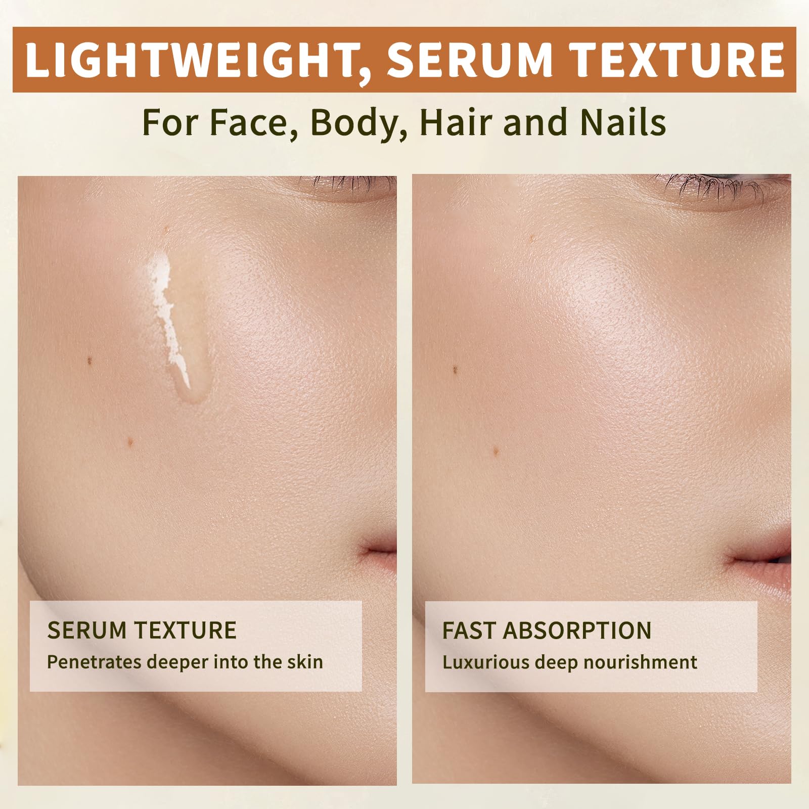 MAYJAM application on hand illustrating quick absorption and hydrated skin benefit