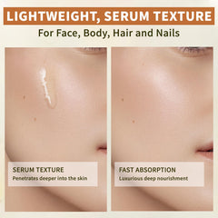 MAYJAM application on hand illustrating quick absorption and hydrated skin benefit