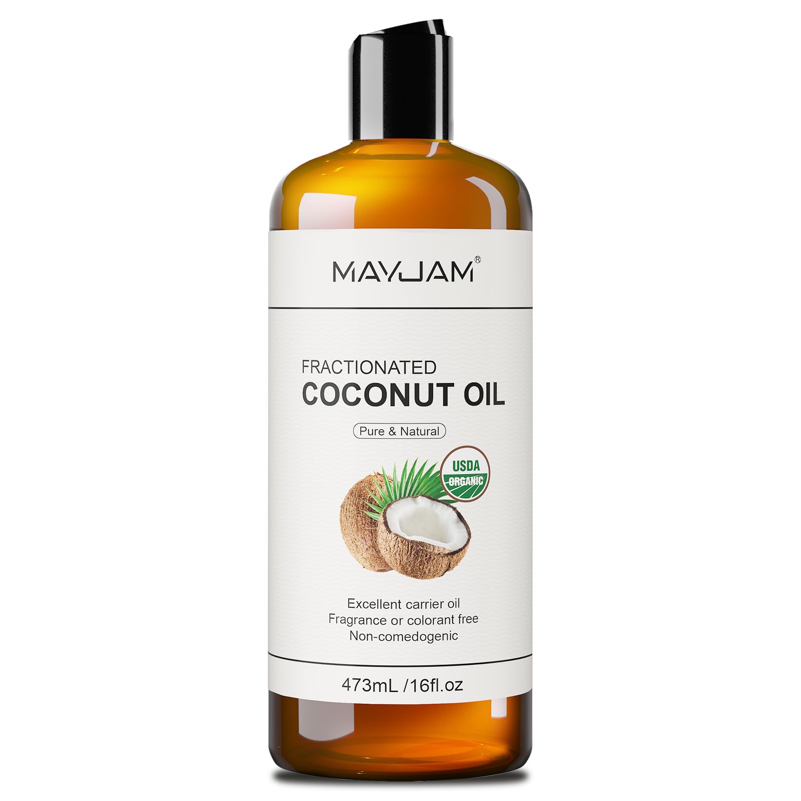 MAYJAM front packaging showing 16oz bottle and organic label for trust