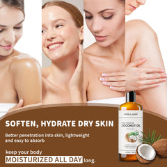 MAYJAM hair treatment applied to ends for reduced frizz and softer strands