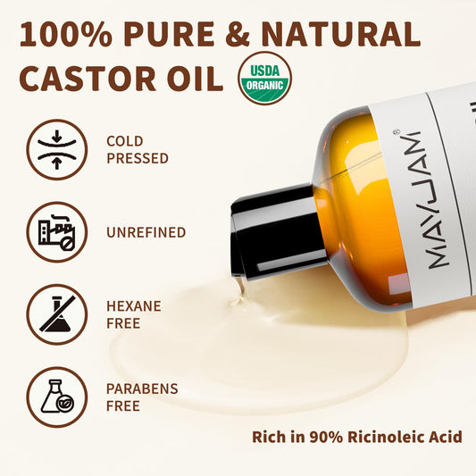 MAYJAM oil pouring to show thick texture and richness for deep conditioning