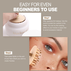 MAYKOO product in outdoor sunlight showing believable freckle effect