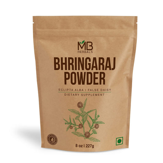 MB Herbals front packaging pouch displaying label and weight, clear ingredient clarity