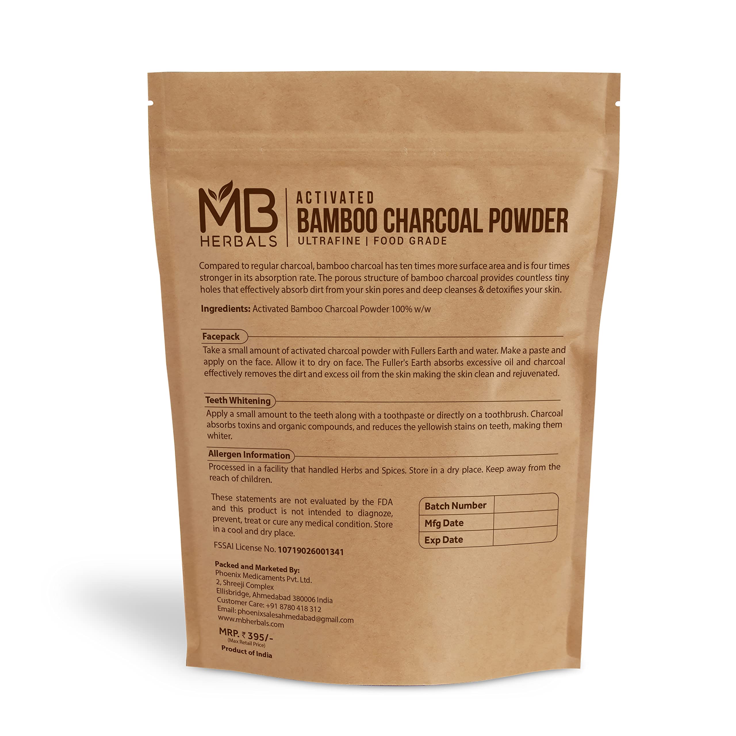 MB Herbals powder texture close-up showing fine porous particles for strong absorption