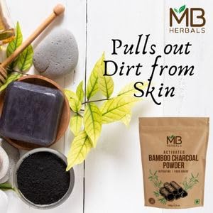 MB Herbals charcoal mixed in bowl for face mask illustrating detox formulation