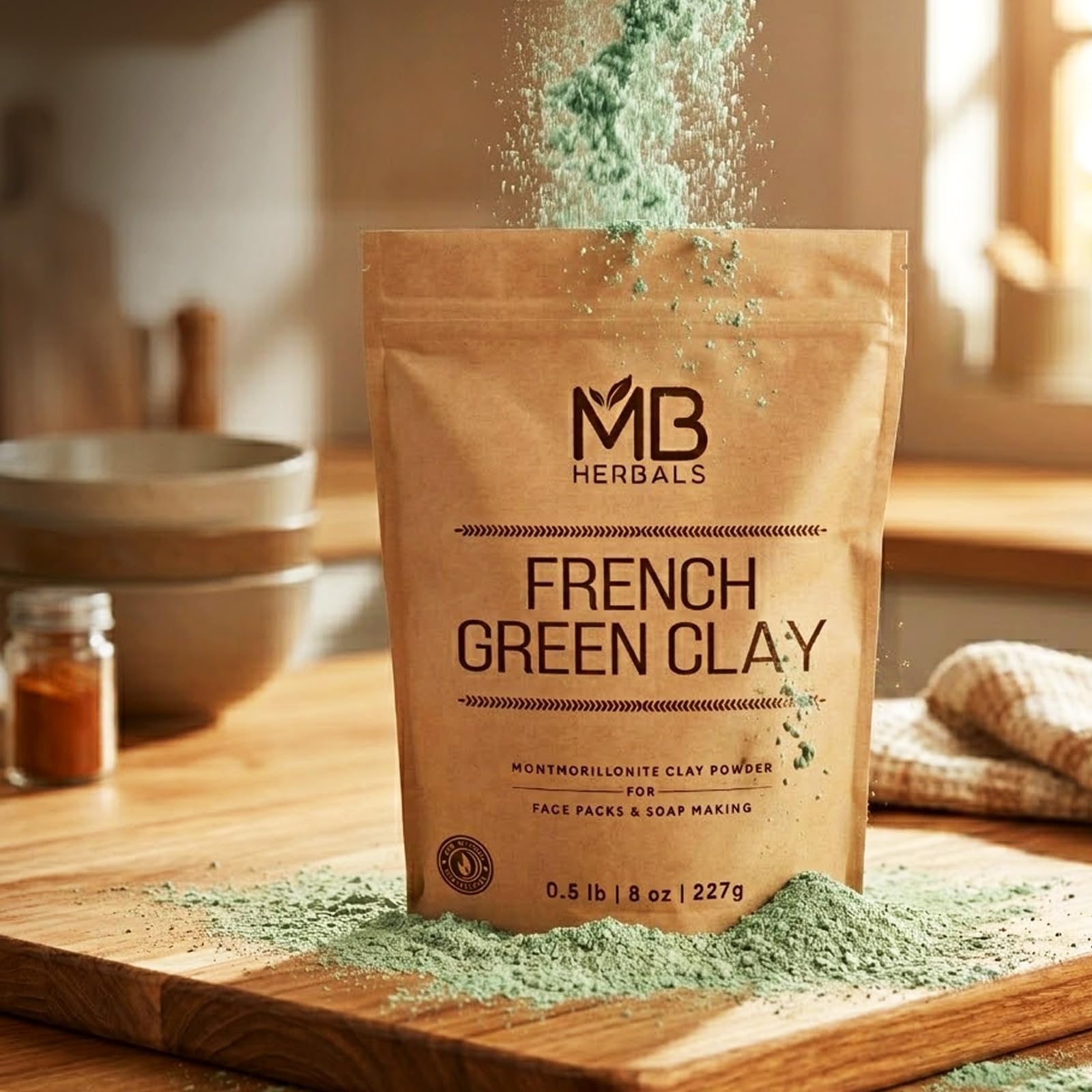 MB Herbals label and ingredients panel, transparent product information