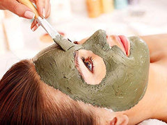 MB Herbals mask in use on model demonstrating easy application and natural care