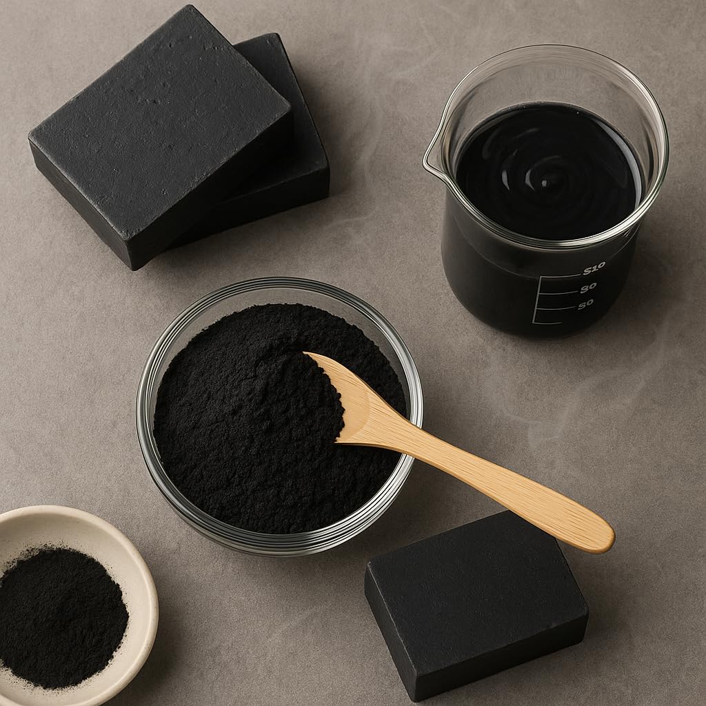 MB Herbals charcoal used in a black cake showing dramatic food coloring effect
