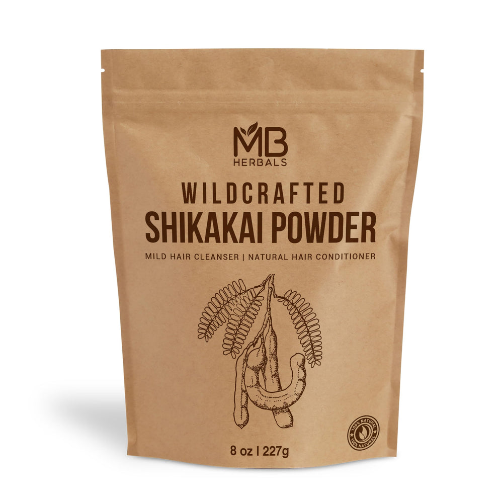 MB Herbals front packaging showing natural shikakai powder and weight