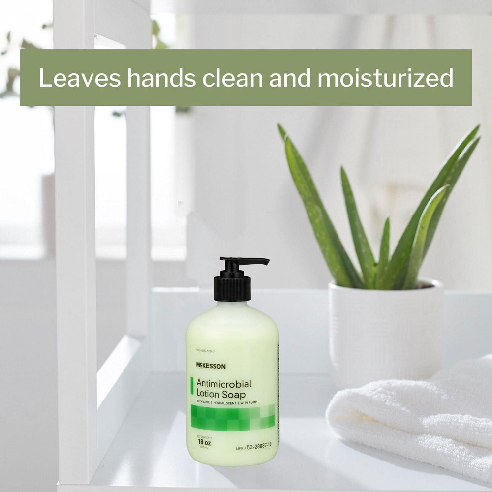 McKesson bottle on bathroom counter showing professional look and convenience