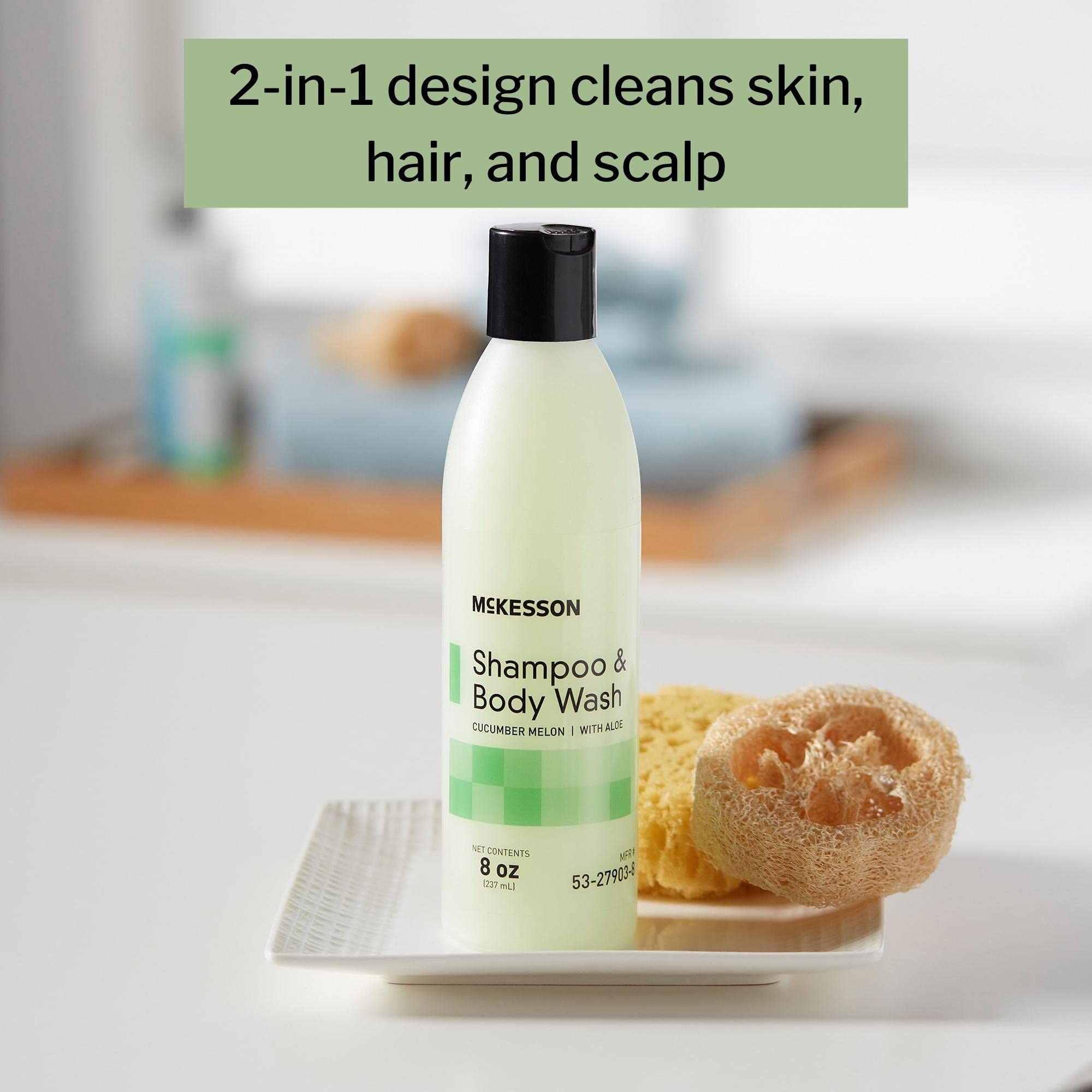 McKesson label close-up highlighting aloe, collagen, and lanolin