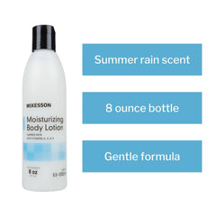 McKesson lotion texture close-up showing lightweight, fast-absorbing formula