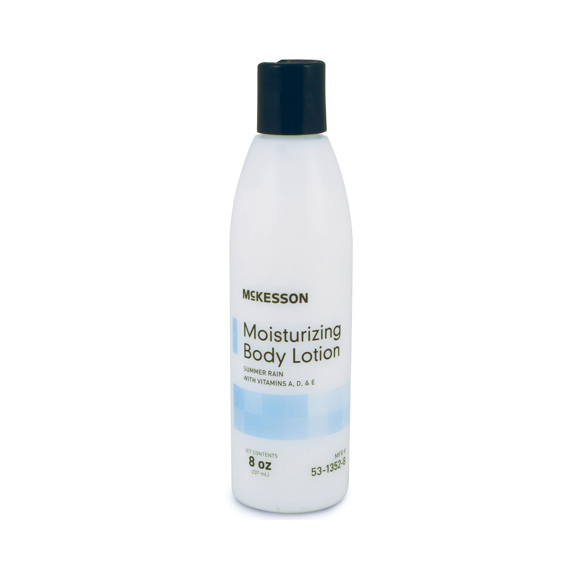 McKesson 8 oz bottle in hand illustrating convenient travel size