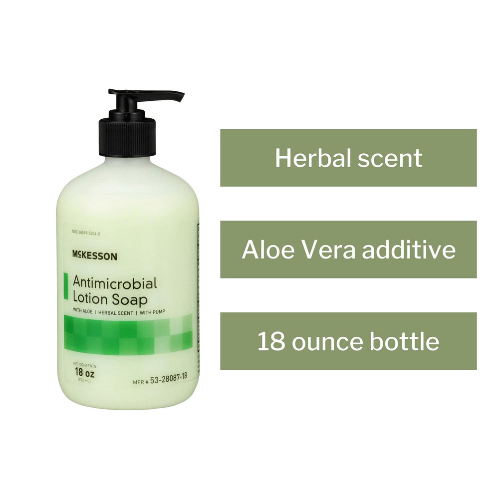 McKesson soap lather texture close-up illustrating moisturizing aloe benefit