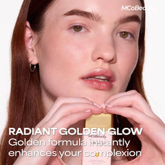 MCoBeauty dropper dispensing single drop for precise, buildable glow