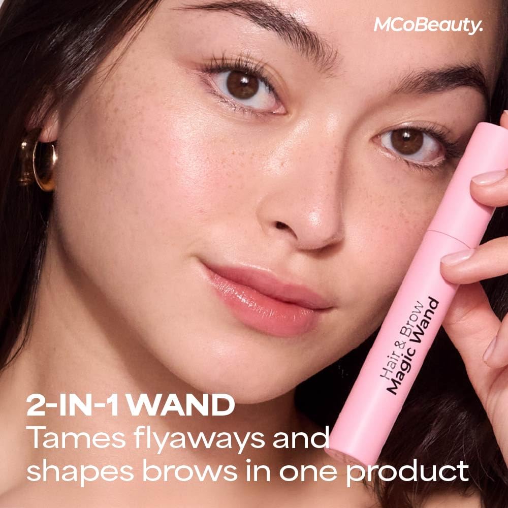 MCoBeauty application on brows in hand for fast shaping and natural hold