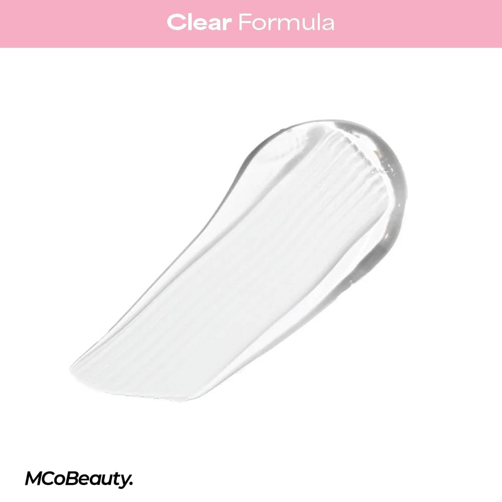 MCoBeauty before and after baby hairs showing smoother hairline and tidier look