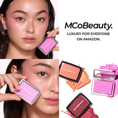 MCoBeauty blush red travel ready flatlay illustrating on‑the‑go convenience