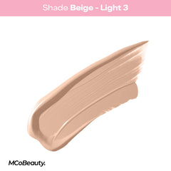 MCoBeauty under‑eye application showing brightening effect and hydrated finish