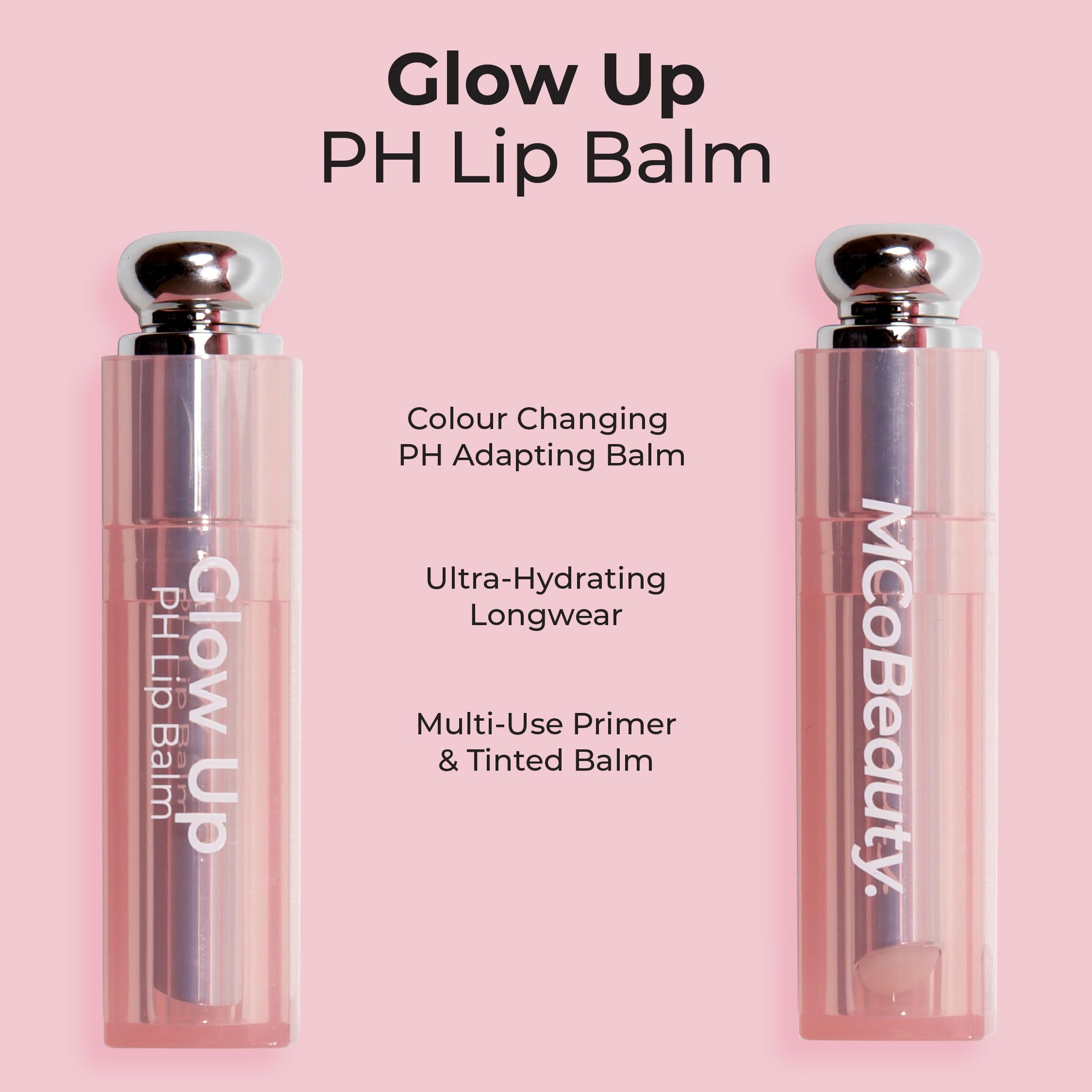 MCoBeauty texture close-up revealing glossy, buttery balm for smooth hydration