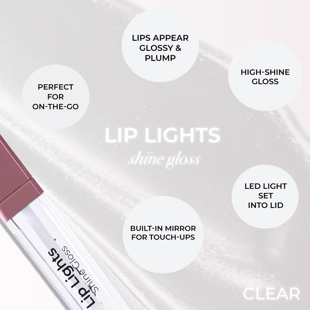 MCoBeauty gloss layered over red lipstick adding reflective shine and dimension