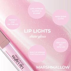 MCoBeauty Marshmallow layered over lipstick demonstrating added shine and dimension
